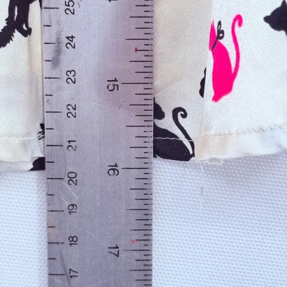 Gymboree Cat Print Skirt Kids 8 Ivory Pink Black City Sidewalk Coquette Retro